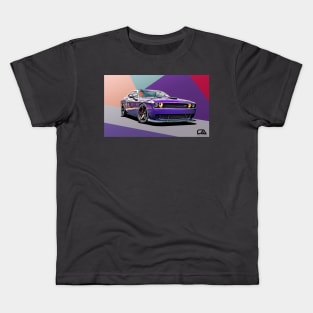 Dodge Challenger Illustration Kids T-Shirt